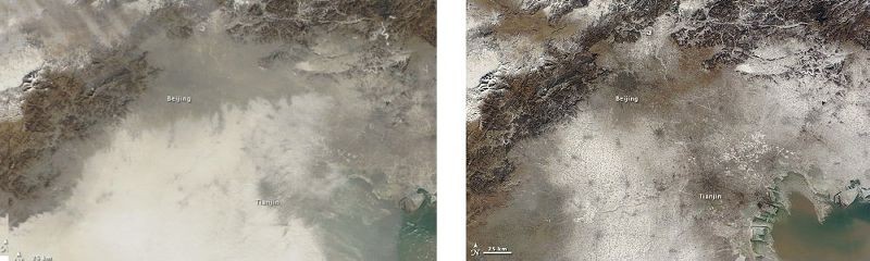 Imgenes satelitates de  Beijing. Foto: NASA