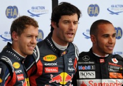 Webber gan� la pole de Alemania