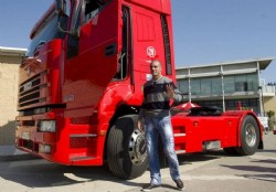 Pandiani lleg� a la pr�ctica en un cami�n