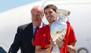 La selecci�n espa�ola lleg� a Madrid